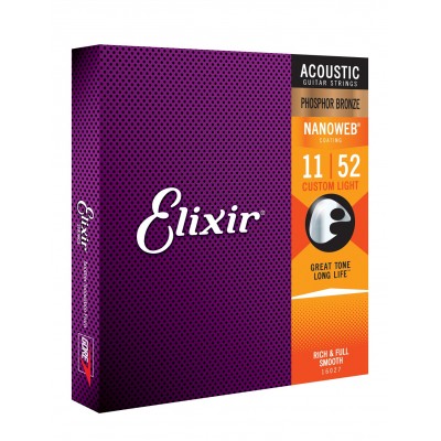 Elixir Acoustic NanoWeb Струни для акустической гитары