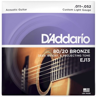 D'Addario EJ13 BRONZE  (11-52) Струни для акустичної гітари