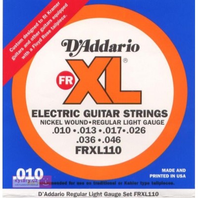 D'Addario FRXL110 Струны для электрогитары Floyd Rose