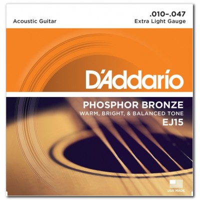D'Addario EJ15 PHOSPHOR BRONZE Струны для акустических гитар